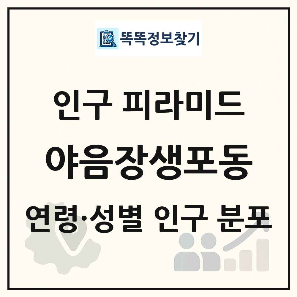 야음장생포동 인구 피라미드 링크 그림